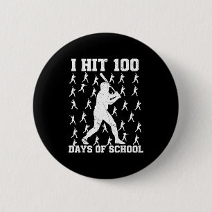 Badge Rond 5 Cm J'ai atteint 100 jours d'école Baseball Garçon