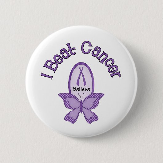 Badge Rond 5 Cm J'ai battu le CANCER (Devant)