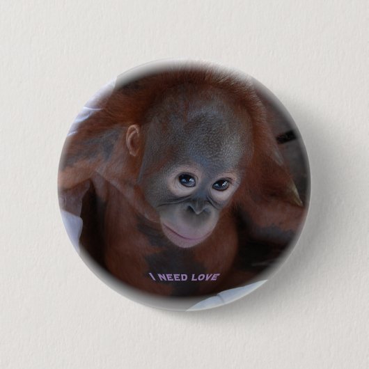 Badge Rond 5 Cm J'ai besoin d'amour (Devant)