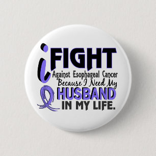 Badge Rond 5 Cm J'ai besoin de mon Cancer oesophagien de mari
