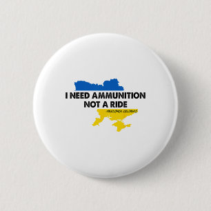 Badge Rond 5 Cm J'ai besoin de munitions pas d'un trajet Drapeau d