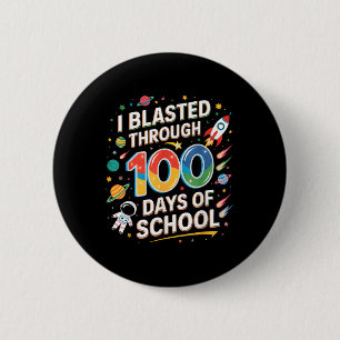 Badge Rond 5 Cm J'Ai Blessé Pendant 100 Jours D'École 100E Jour Ga