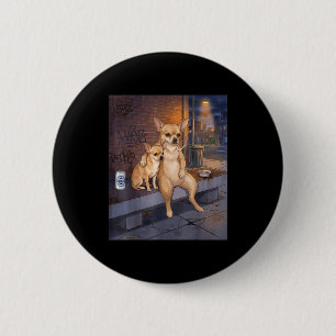Badge Rond 5 Cm J'ai Ce Chien En Moi Drôle De Chihuahua Buvant De