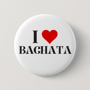 Badge Rond 5 Cm J'ai coeur Bachata bouton