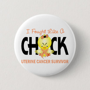 Badge Rond 5 Cm J'ai combattu comme un survivant utérin de Cancer