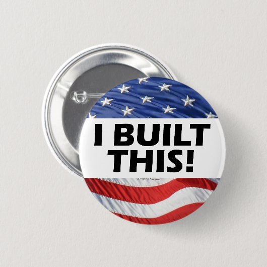 Badge Rond 5 Cm J'ai construit ceci ! (Devant & derrière)