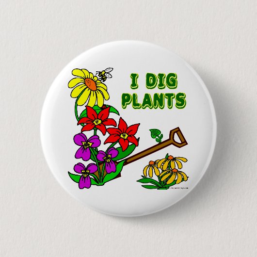 Badge Rond 5 Cm J'Ai Creg Plante Gardener Dit (Devant)