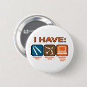 Badge Rond 5 Cm J'ai des qualifications Napoleon Dynamite (Devant & derrière)