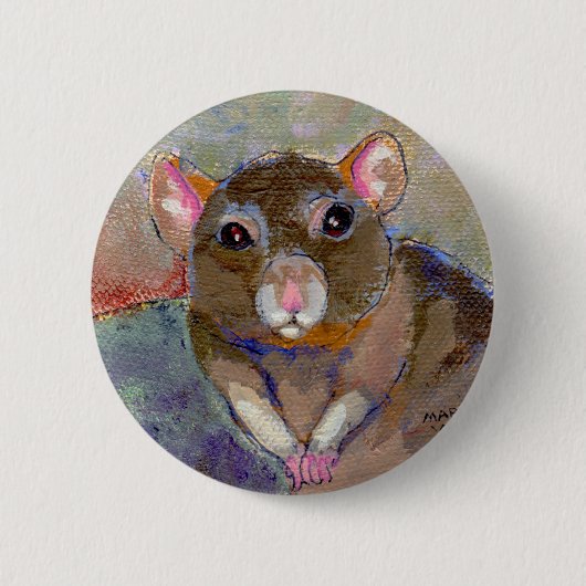 Badge Rond 5 Cm J'ai des questions - art sensible de peinture de (Devant)