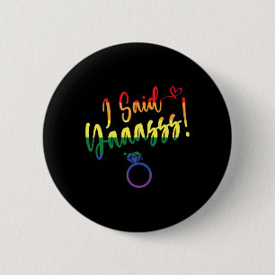 Badge Rond 5 Cm J'Ai Dit Oui Gay Lgbtq Pride Rainbow Groom Bachelo