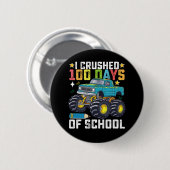 Badge Rond 5 Cm J'Ai Écrasé 100 Jours De Camion Monster De L'École (Devant & derrière)