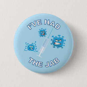 Badge Rond 5 Cm J'AI EU LA JAB - Covid / Vaccin