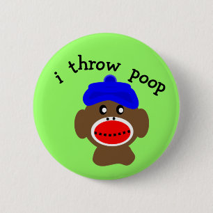 BADGE ROND 5 CM "J'AI JETÉ DU POOP"