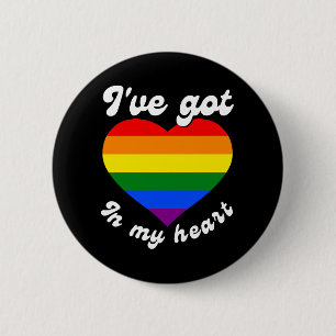 Badge Rond 5 Cm J'ai l'amour dans mon coeur