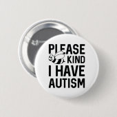 Badge Rond 5 Cm J'ai l'autisme (Devant & derrière)