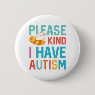 Badge Rond 5 Cm J'ai l'autisme