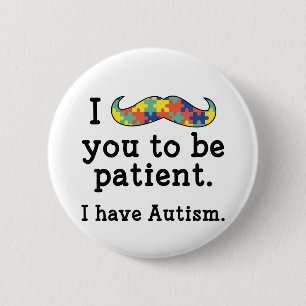 Badge Rond 5 Cm J'ai l'autisme