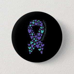 Badge Rond 5 Cm J'Ai Le Temps D'Écouter La Santé Mentale Et Le Sui
