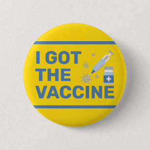 Badge Rond 5 Cm "J'ai le vaccin" - Arrêtez le virus