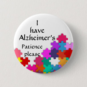 Badge Rond 5 Cm j'ai l'insigne d'alzheimers
