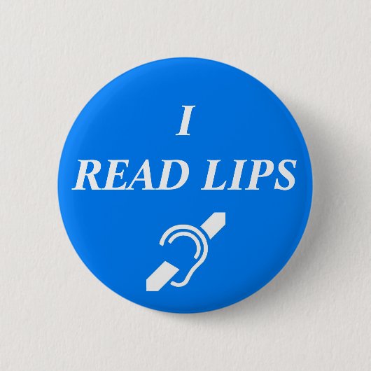 BADGE ROND 5 CM J'AI LU DES LÈVRES (Devant)
