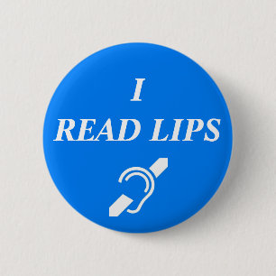 BADGE ROND 5 CM J'AI LU DES LÈVRES