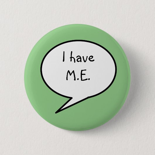 Badge Rond 5 Cm J'ai ME, handicap vert mer, conscience (Devant)