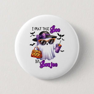 Badge Rond 5 Cm J'Ai Mis Le Boo Dans Boujee Cute Ghost Halloween S