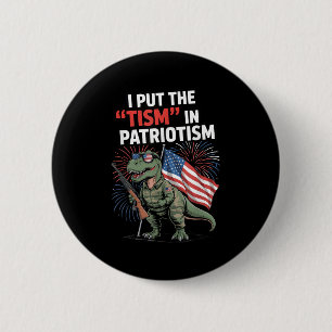 Badge Rond 5 Cm J'Ai Mis Le Tisme Dans Le Patriotisme Drapeau Usa