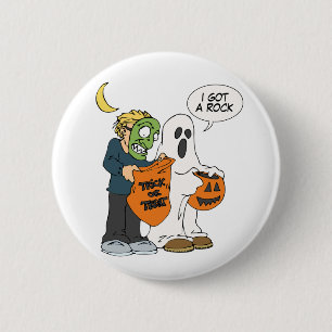 Badge Rond 5 Cm J'ai obtenu un bouton de Halloween de roche