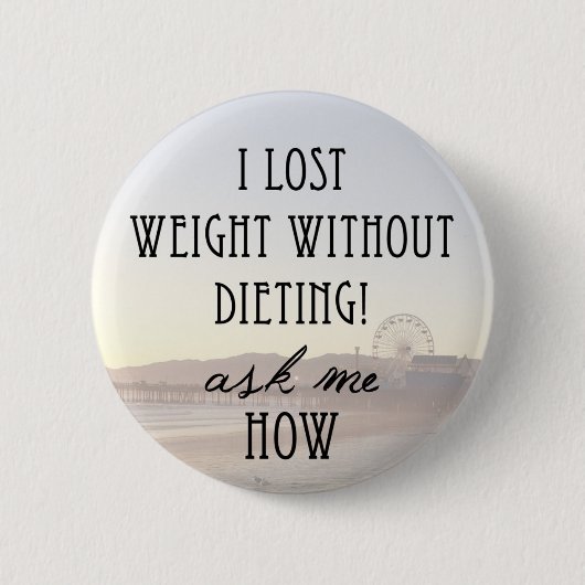 Badge Rond 5 Cm J'ai perdu le poids (Devant)