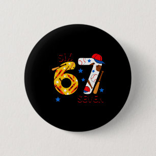 Badge Rond 5 Cm J'ai survécu 67 jours d'école drôle 6 7 Baseball T