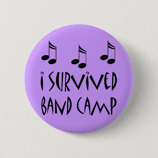 Badge Rond 5 Cm J'ai survécu au camp de bande (Devant)
