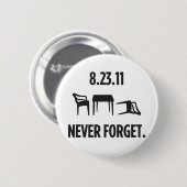 Badge Rond 5 Cm J'ai survécu au tremblement de terre de Côte Est (Devant & derrière)