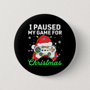Badge Rond 5 Cm J'Ai Suspendu Mon Jeu Pour Les Garçons De Noël Jou