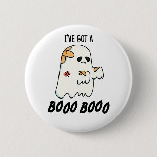 Badge Rond 5 Cm J'ai un Boo Boo Drôle jeu Halloween Pun