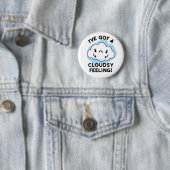Badge Rond 5 Cm J'Ai Un Pun Météo Drôle Pour Le Nuage (En situation)