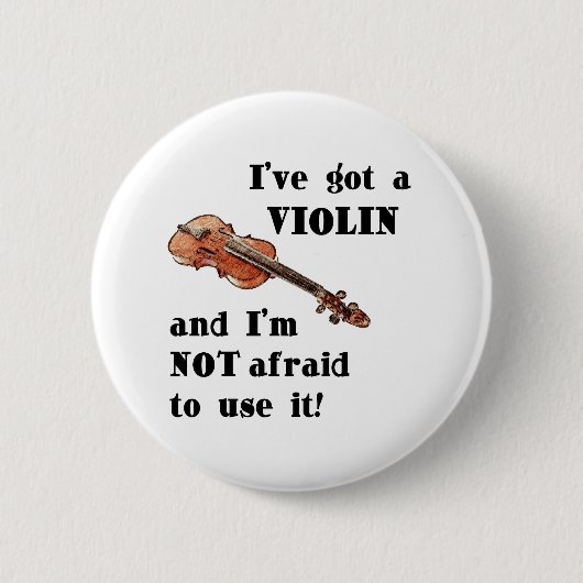 Badge Rond 5 Cm J'ai un violon (Devant)