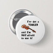 Badge Rond 5 Cm J'ai un violon (Devant & derrière)