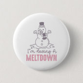 Badge Rond 5 Cm J'ai une fonte - Drôle Snowman Design (Devant)