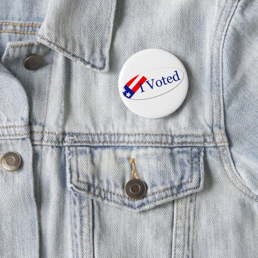 Badge Rond 5 Cm J'ai voté (En situation)