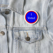 Badge Rond 5 Cm J'ai voté bleu (En situation)