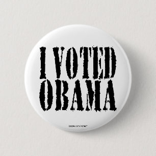 Badge Rond 5 Cm J'ai voté le bouton d'OBAMA