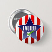 Badge Rond 5 Cm J'ai voté le Pin d'élection (Devant & derrière)