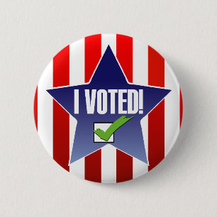 Badge Rond 5 Cm J'ai voté le Pin d'élection