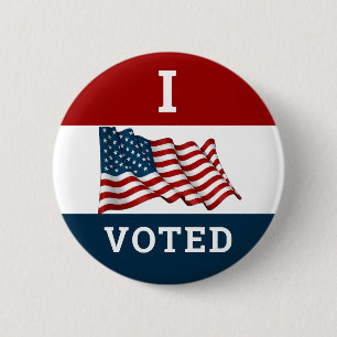 Badge Rond 5 Cm J'Ai Voté Les Élections De 2024 Avec Drapeau Améri