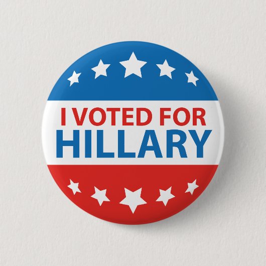 Badge Rond 5 Cm J'Ai Voté Pour Hillary (Devant)