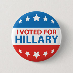 Badge Rond 5 Cm J'Ai Voté Pour Hillary