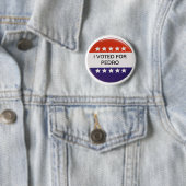 Badge Rond 5 Cm J'ai voté pour Pedro (En situation)