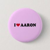 BADGE ROND 5 CM J'AIME AARON (Devant)